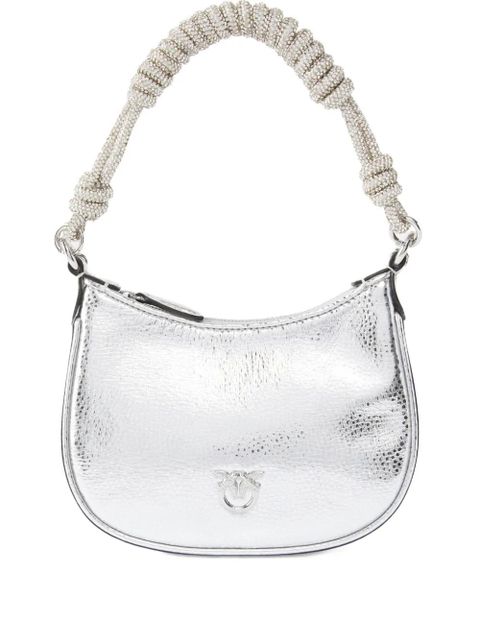 PINKO metallic leather shoulder bag - Grey - zdjęcie produktu nr 1