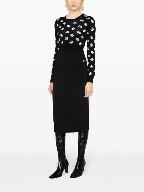 Dolce & Gabbana DNA DG-logo jacquard sweater - Black - zdjęcie produktu nr 2