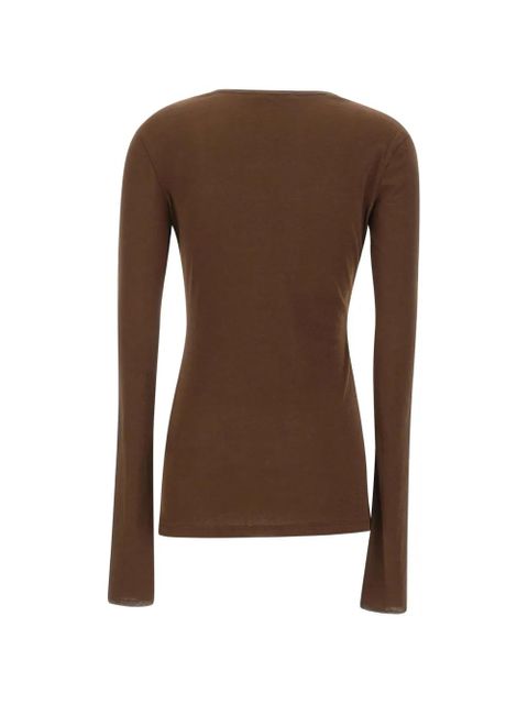 ENTIRE STUDIOS Sheer long sleeve top - Brown - zdjęcie produktu nr 2