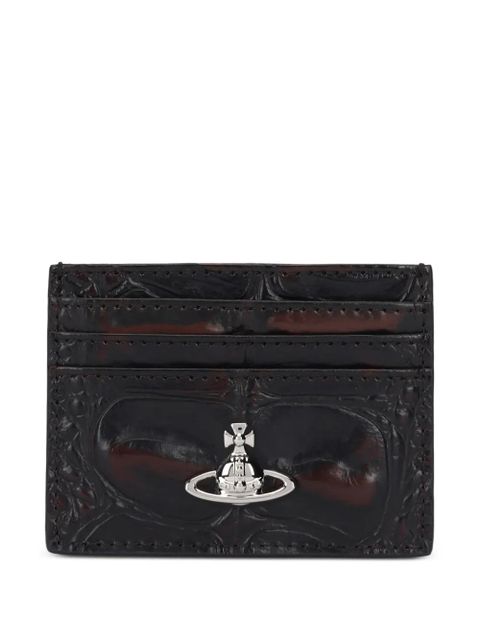 Vivienne Westwood embossed card holder - Brown - zdjęcie produktu nr 1