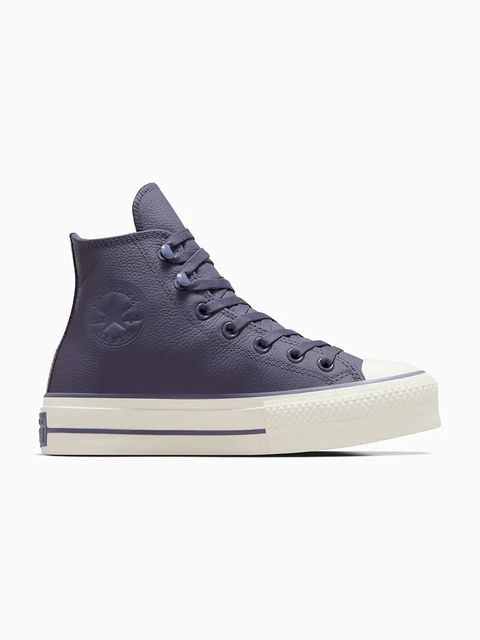 Converse trampki skórzane Chuck Taylor All Star Lift damskie kolor fioletowy A11159C