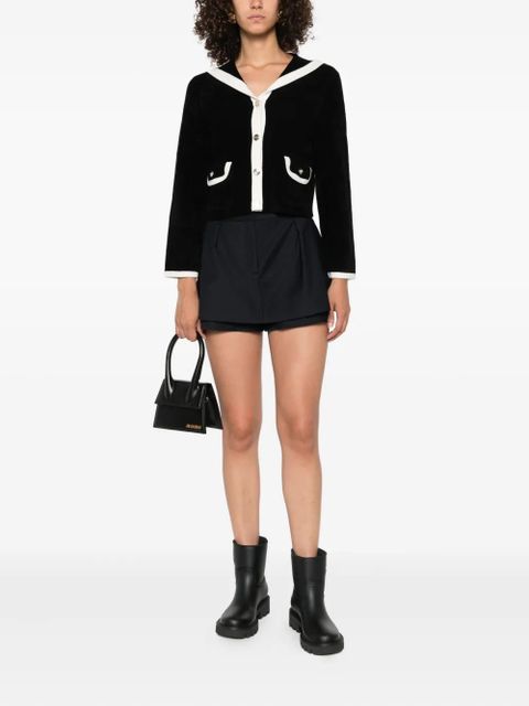 Maje contrast-trimmed pocket cardigan - Black - zdjęcie produktu nr 2