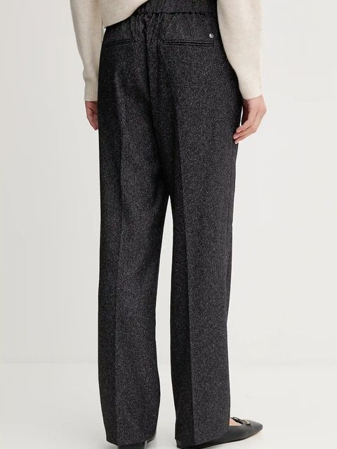 Mos Mosh spodnie BAI damskie kolor czarny proste high waist 173860 - zdjęcie produktu nr 2