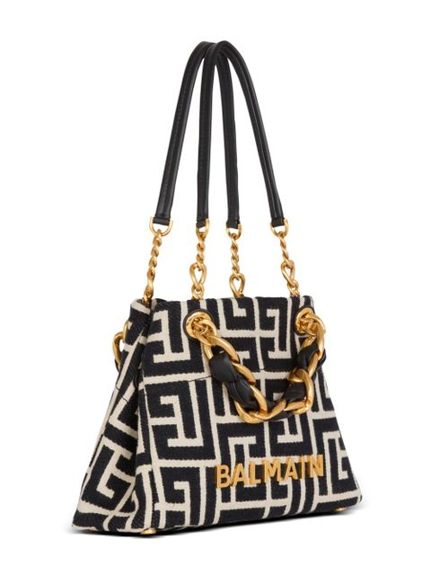 Balmain small 1945 Soft jacquard tote bag - Black