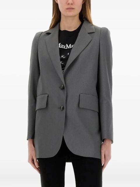 Max Mara padded-shoulder blazer - Grey - zdjęcie produktu nr 1