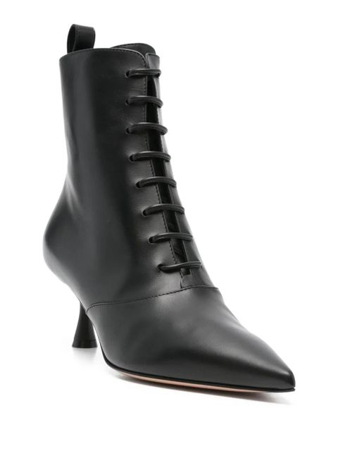 Gianvito Rossi 55mm Morganne lace-up pointed-toe boots - Black - zdjęcie produktu nr 2