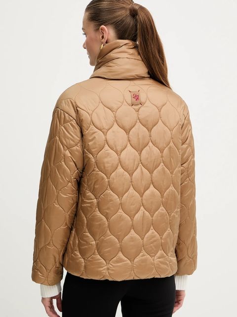 Liu Jo kurtka kolor zielony przejściowa MF5016 T091A