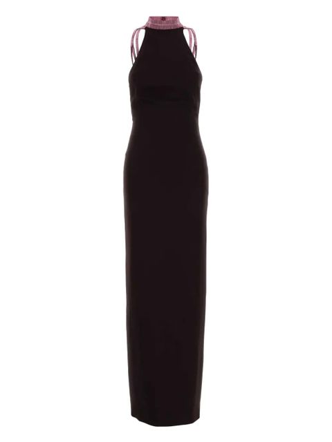 The Attico halterneck backless dress - Purple - zdjęcie produktu nr 1