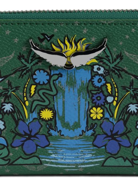 Zadig&Voltaire Mini ZV monogram-print wallet - Green