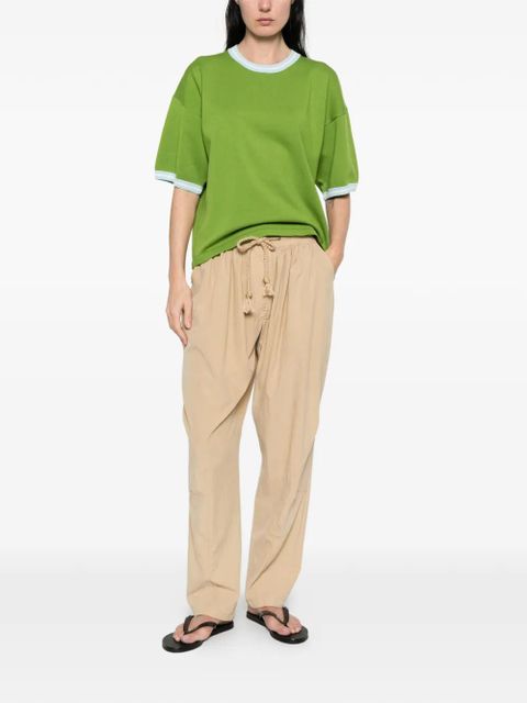 Essentiel Antwerp contrasting-trims T-shirt - Green - zdjęcie produktu nr 2