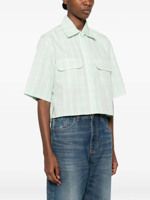 SANDRO checked shirt - Green