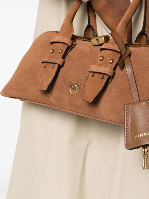 PINKO padlock top-handles tote bag - Brown - zdjęcie produktu nr 2