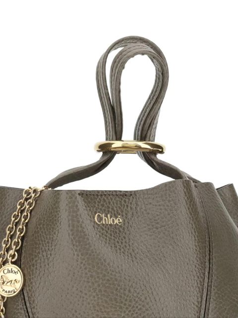 Chloé leather chain-detail shoulder bag - Grey