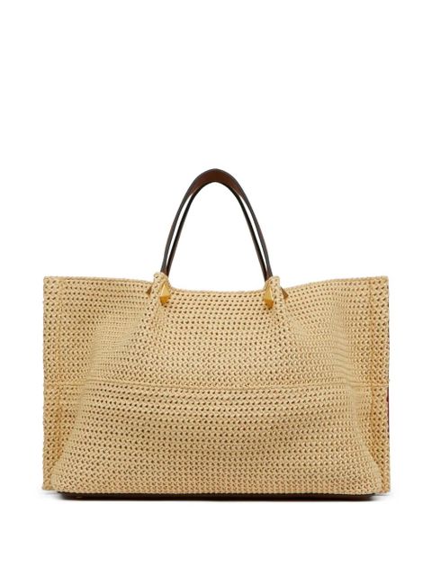 Valentino Garavani medium straw Summer tote - Neutrals - zdjęcie produktu nr 2