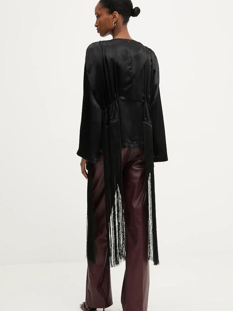 Answear.LAB bluzka damska kolor czarny gładka - zdjęcie produktu nr 2