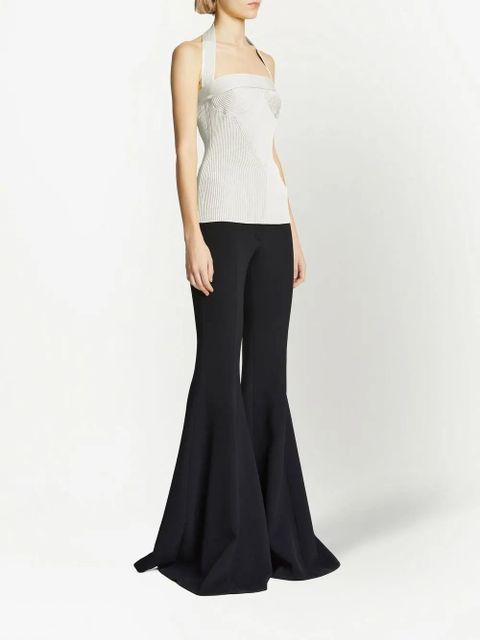 Proenza Schouler ribbed-knit halterneck knitted top - White