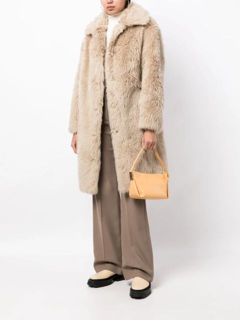 Yves Salomon button-up wool coat - Neutrals