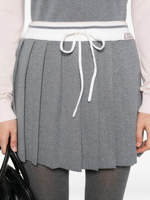 Casablanca pleated drawstring skirt - Silver