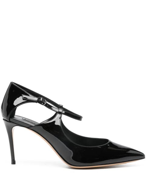 Casadei 80mm cut-out strap pumps - Black - zdjęcie produktu nr 1