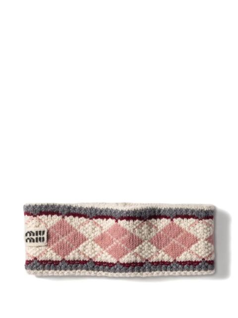 Miu Miu logo -patch headband - Neutrals - zdjęcie produktu nr 1