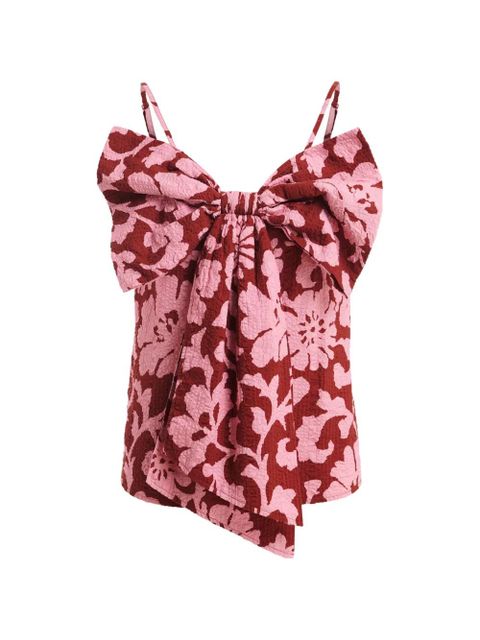 Essentiel Antwerp floral-print bow-detail blouse - Pink - zdjęcie produktu nr 1