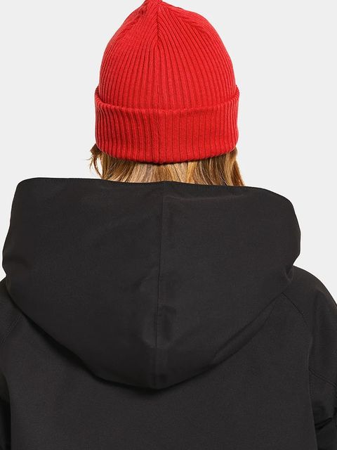 Didriksons czapka bawełniana DELMAR kolor czerwony 505758