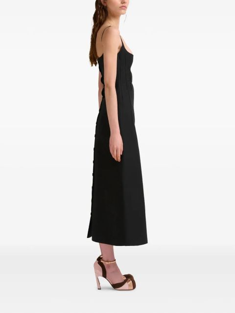 Marni pleat-detailing midi dress - Black
