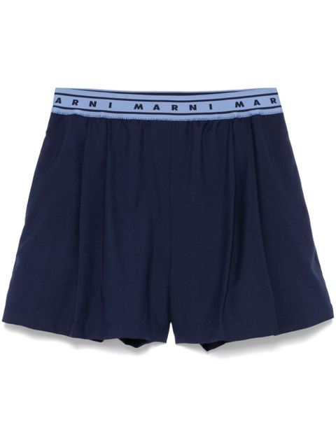 Marni pleated shorts - Blue - zdjęcie produktu nr 1