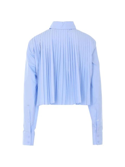 Sportmax pleated cotton shirt - Blue - zdjęcie produktu nr 2