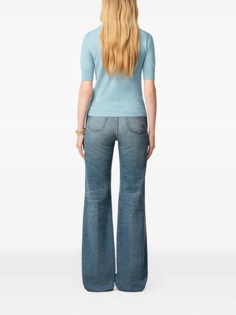 AMI Paris Ami De Coeur wool polo shirt - Blue