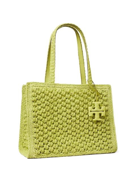 Tory Burch small Ella hand-crocheted popcorn tote - Green