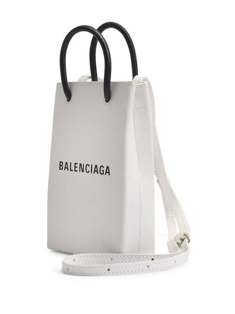 Balenciaga logo-print tote bag - White