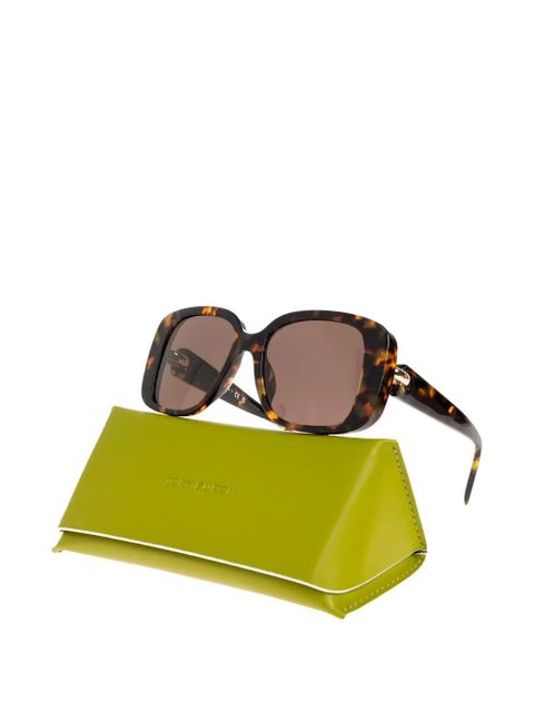 Tory Burch geometric-frame sunglasses - Brown