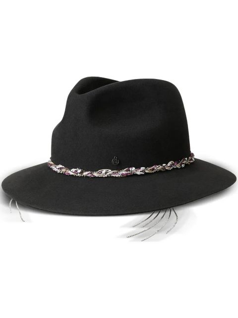 Maison Michel Rico felt Fedora hat - Grey - zdjęcie produktu nr 1