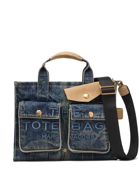 Marc Jacobs medium The Denim suede-pocket tote bag - Blue - zdjęcie produktu nr 1
