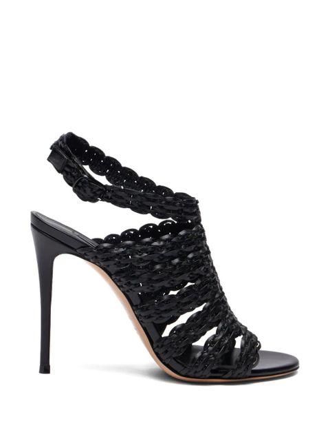 Casadei woven heeled sandals - Black - zdjęcie produktu nr 1