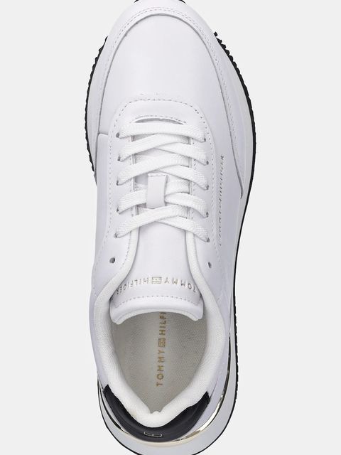 Tommy Hilfiger sneakersy skórzane CHIC FASHION RUNNER damskie kolor biały FW0FW08695