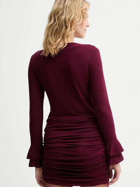 Answear.LAB sukienka kolor bordowy mini dopasowana - zdjęcie produktu nr 2