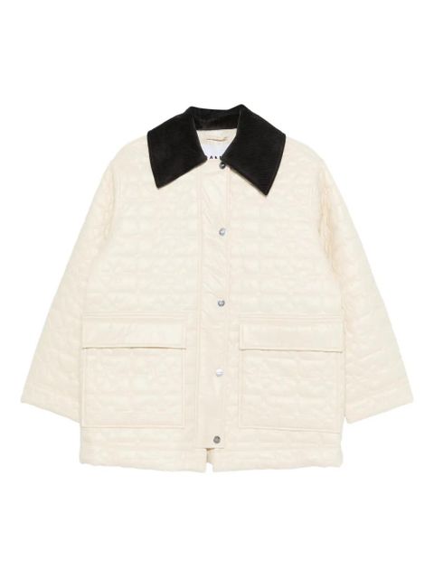 GANNI corduroy-collar quilted jacket - Neutrals - zdjęcie produktu nr 1
