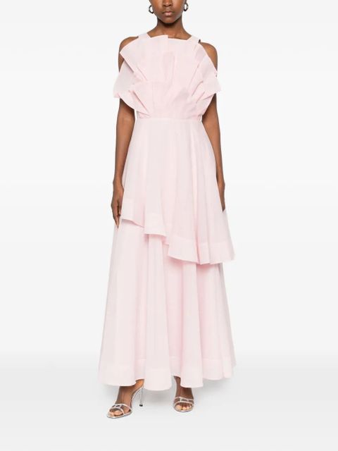 Aje Selestia ruffled layered midi dress - Pink