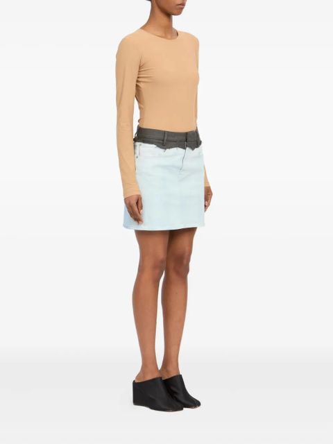MM6 Maison Margiela frayed mini skirt - Blue - zdjęcie produktu nr 2