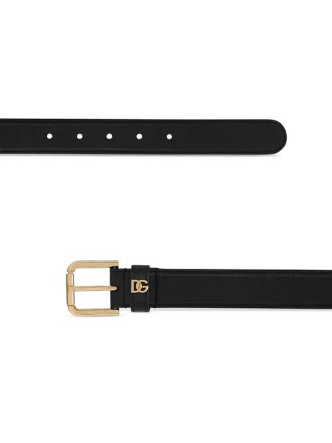 Dolce & Gabbana DG-plaque leather belt - Black - zdjęcie produktu nr 2