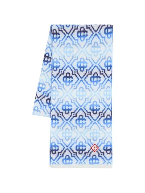 Casablanca Space Dye Monogram scarf - Blue - zdjęcie produktu nr 1