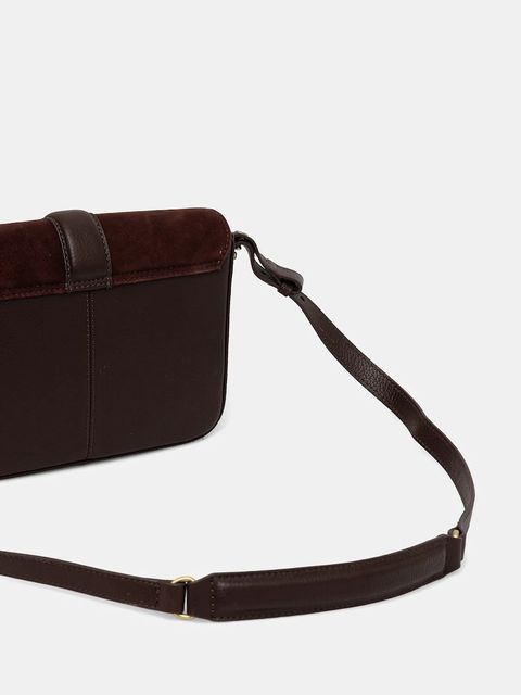 Barbour torebka zamszowa Rosa kolor brązowy LBA0508