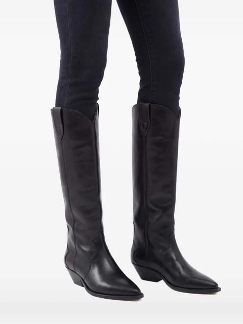 ISABEL MARANT Denvee cuban-heel boots - Black