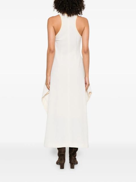 Nanushka draped-hem tank midi dress - Neutrals