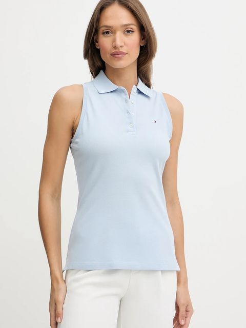 Tommy Hilfiger top damskie kolor niebieski WW0WW46790 - zdjęcie produktu nr 1