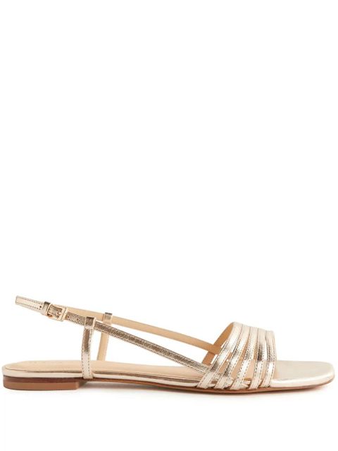Reformation Millie Lattice flat sandals - Gold - zdjęcie produktu nr 1