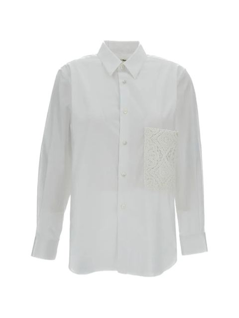 Comme Des Garçons lace patchwork shirt - White - zdjęcie produktu nr 1