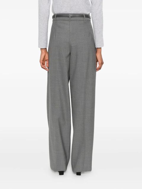 Max Mara pleated-front belted trousers - Grey